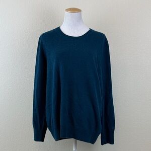 Naadam Women’s 100% Cashmere Teal Sweater XL